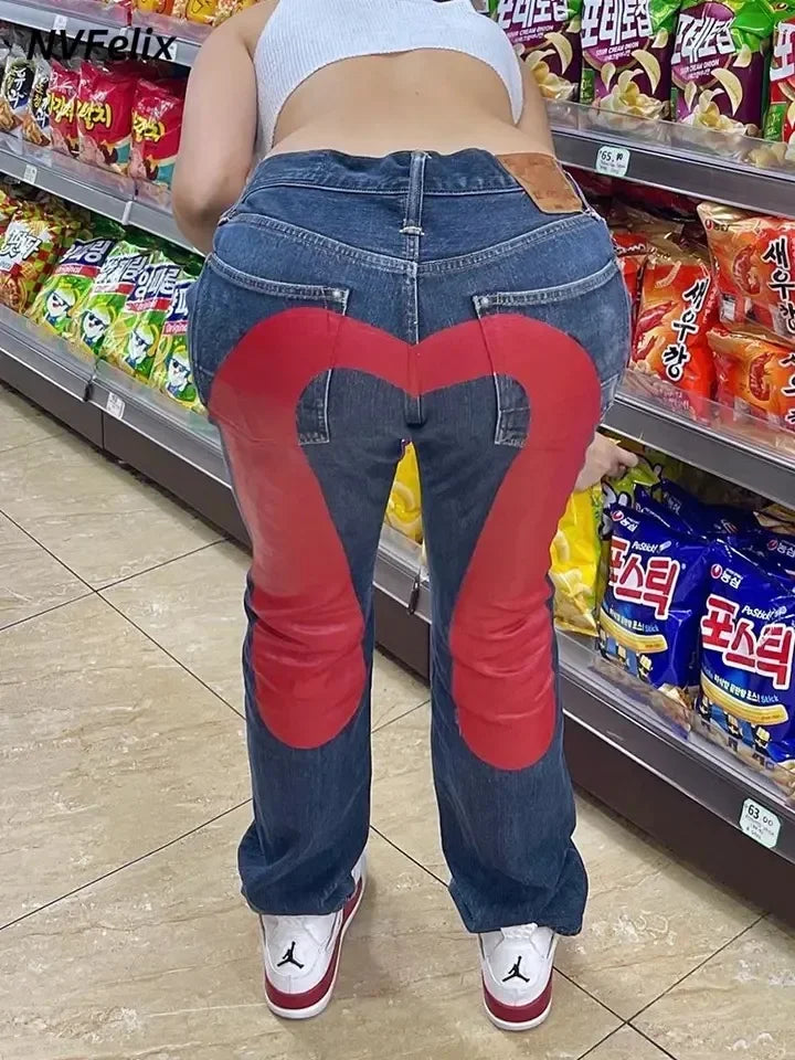 Solid Color Evisu Jeans