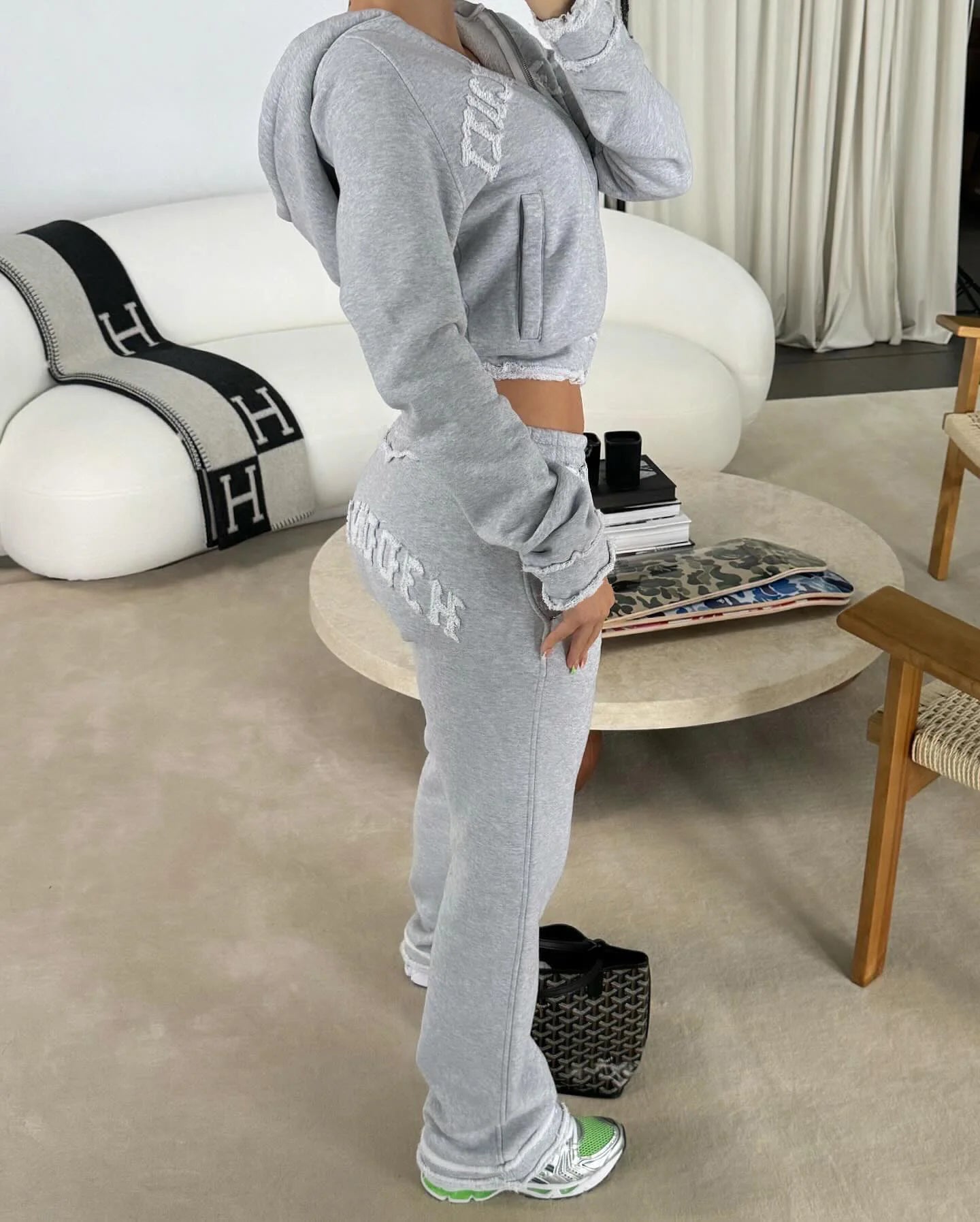 Calligraphy Letter Women's Street wear Set