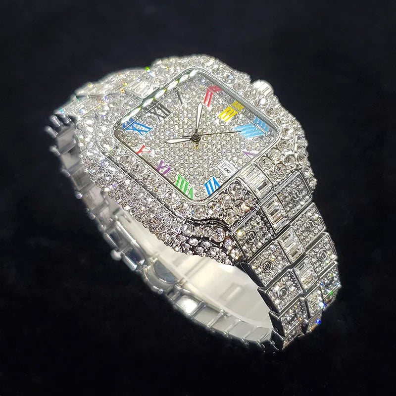 Rectangle Shaped Iced Out Watch
