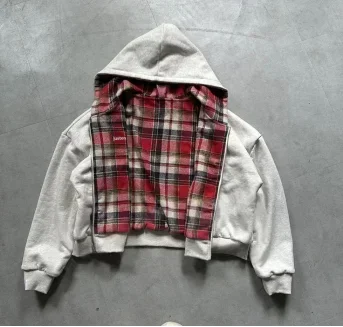 Plaid Interior Archive Fashion Hoodies