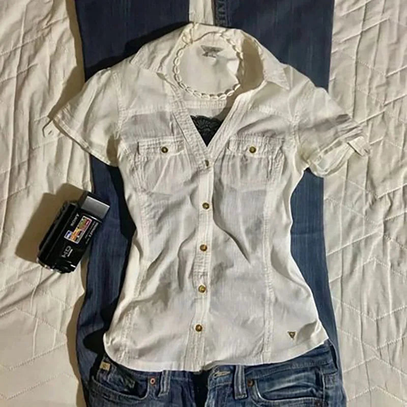 Striped Collar Polo T-shirt