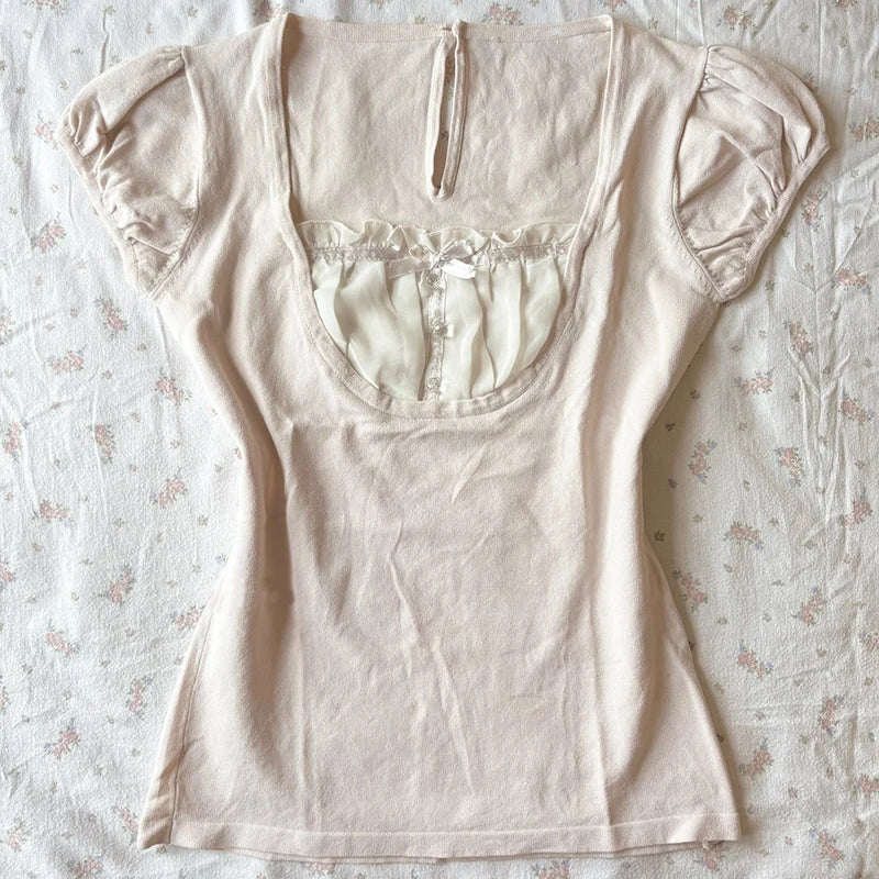 Striped Collar Polo T-shirt