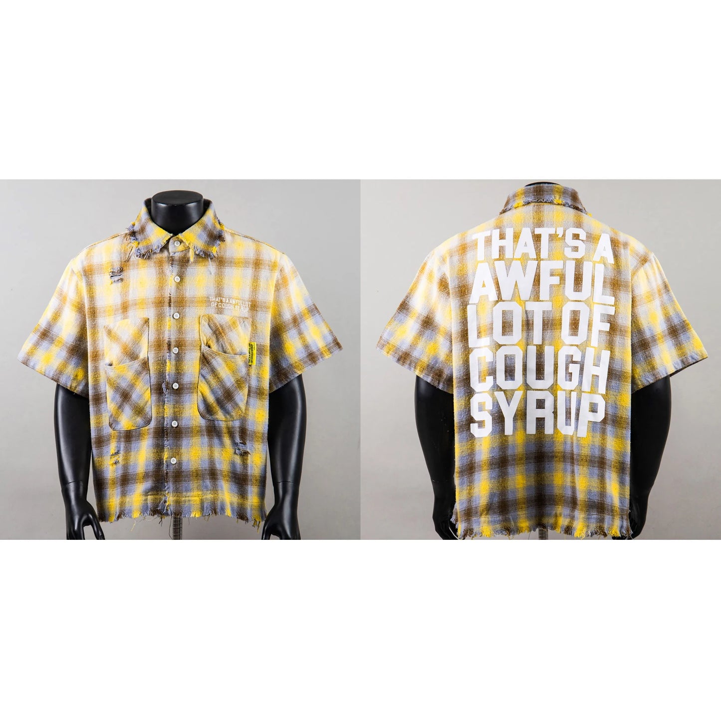 Cough Syrup Short-Sleeve Button up