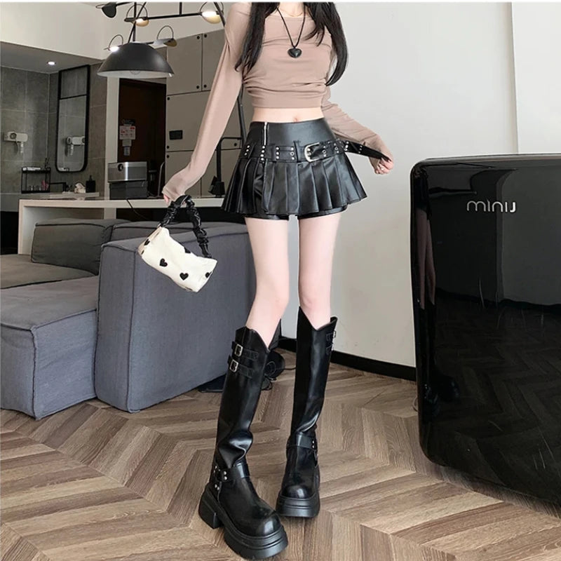 Black Y2k Mini Skirt