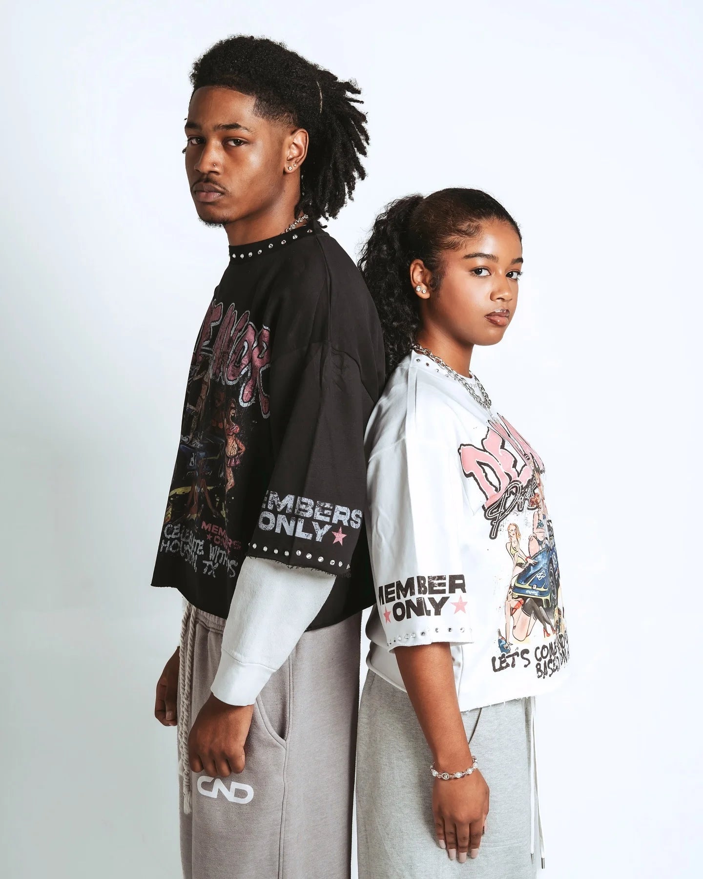 Cropped Y2k Designed T-shirt