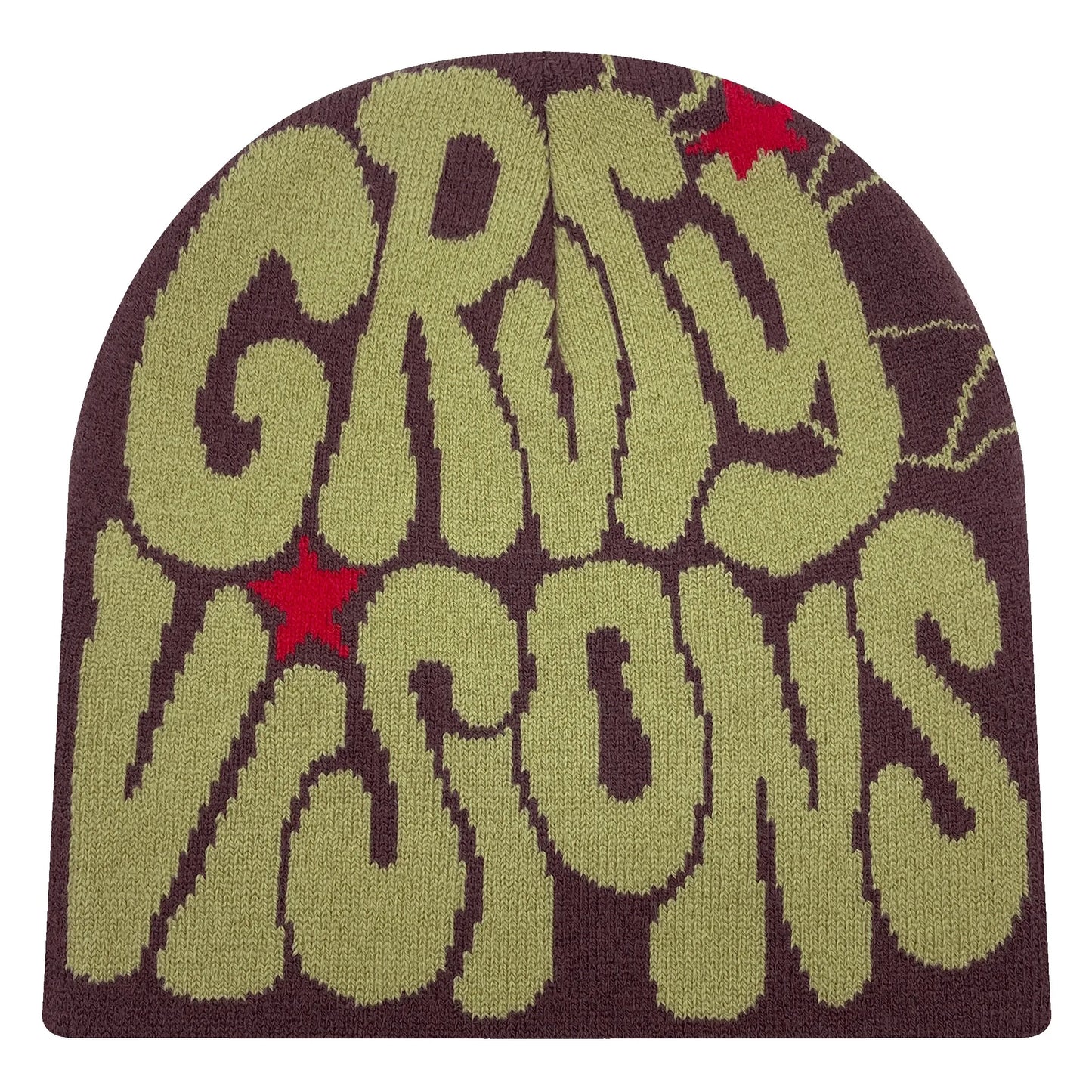 Fuzzy knitted streetwear beanie