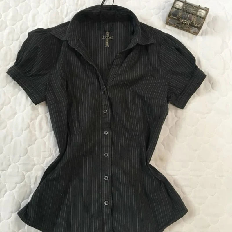 Striped Collar Polo T-shirt