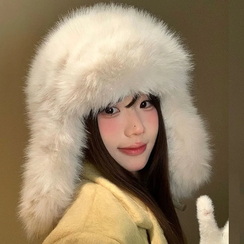 Faux Fur Fuzzy Winter Ushanka Hat