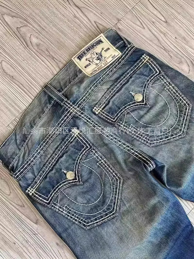 American Embroidered Denim Jeans