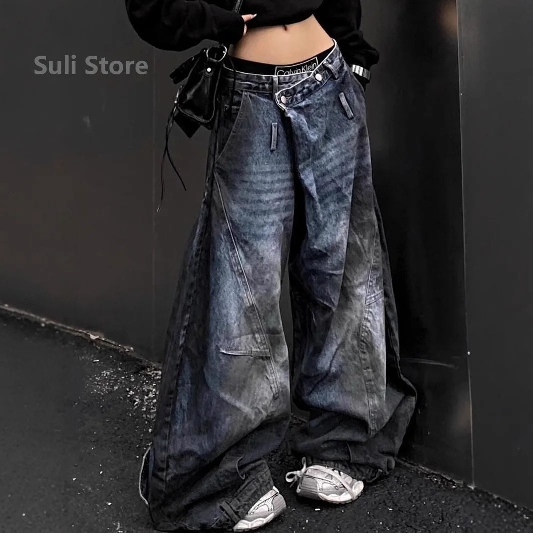 High Waist Wide Leg Baggy Jeans
