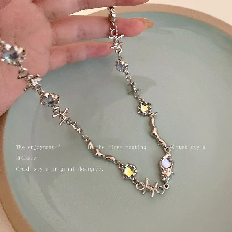 Shiny Star Chain Necklace Y2k
