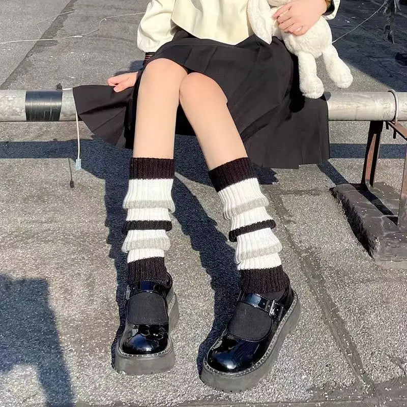 Striped Leg Warmers Women