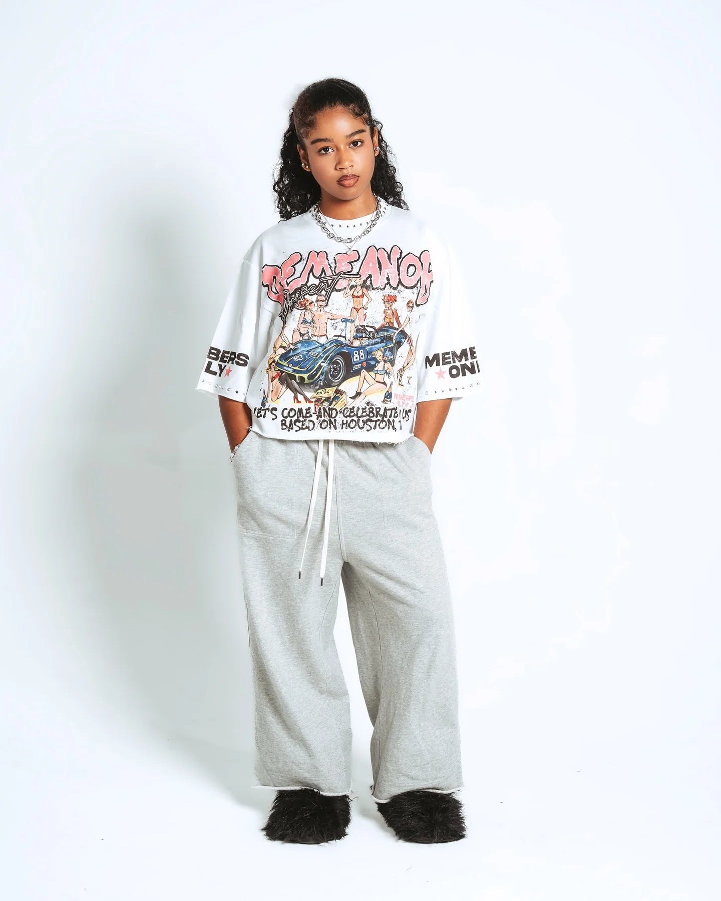 Cropped Y2k Designed T-shirt