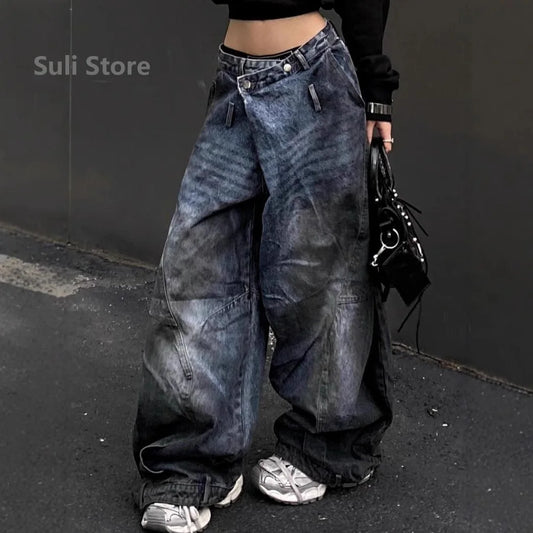High Waist Wide Leg Baggy Jeans