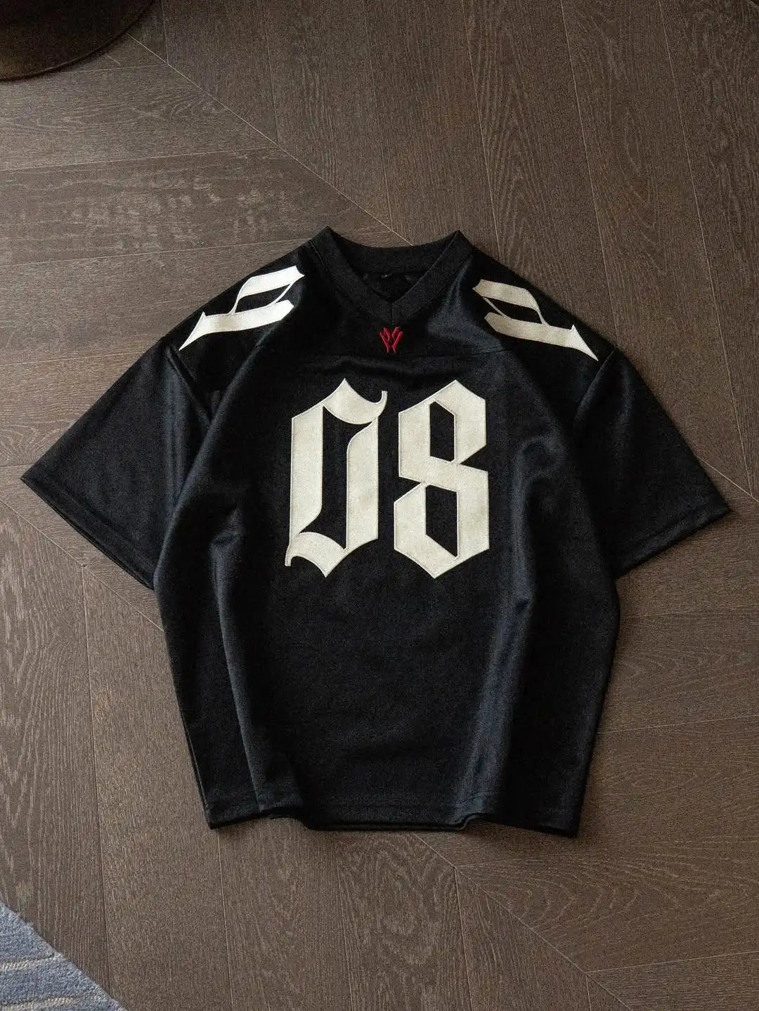 Striped Jersey-Styled Button-Up T-shirt