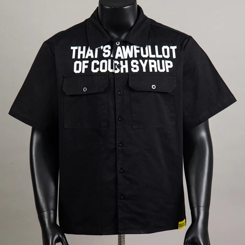 Black Cough Syrup Button up