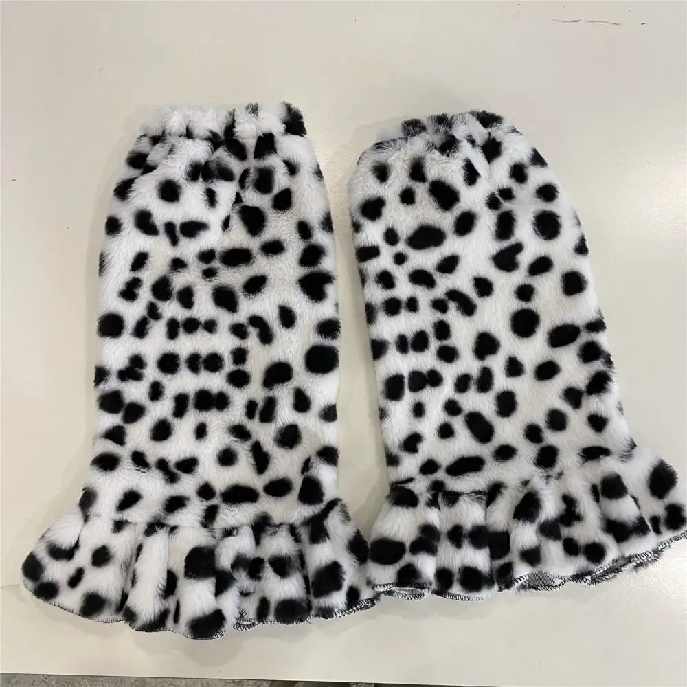 Leopard Print Winter Leg Warmers