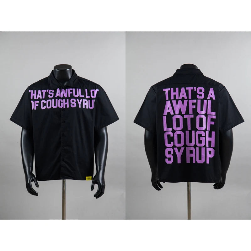 Cough Syrup Short-Sleeve Button up