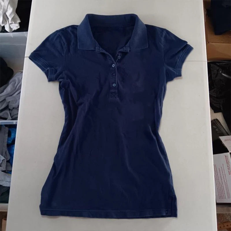 Striped Collar Polo T-shirt