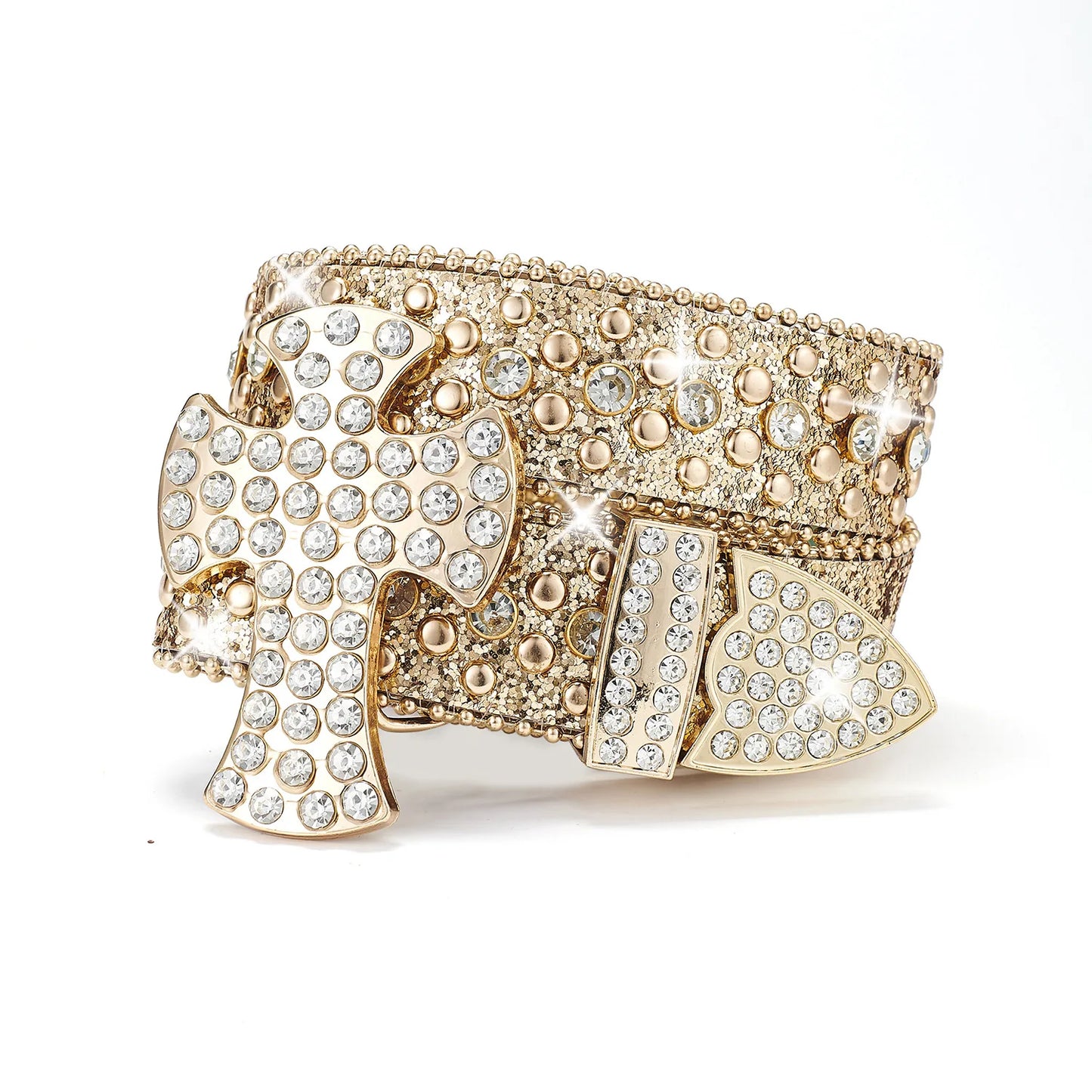 New Luxury Unisex Rhinestone Cross Belt