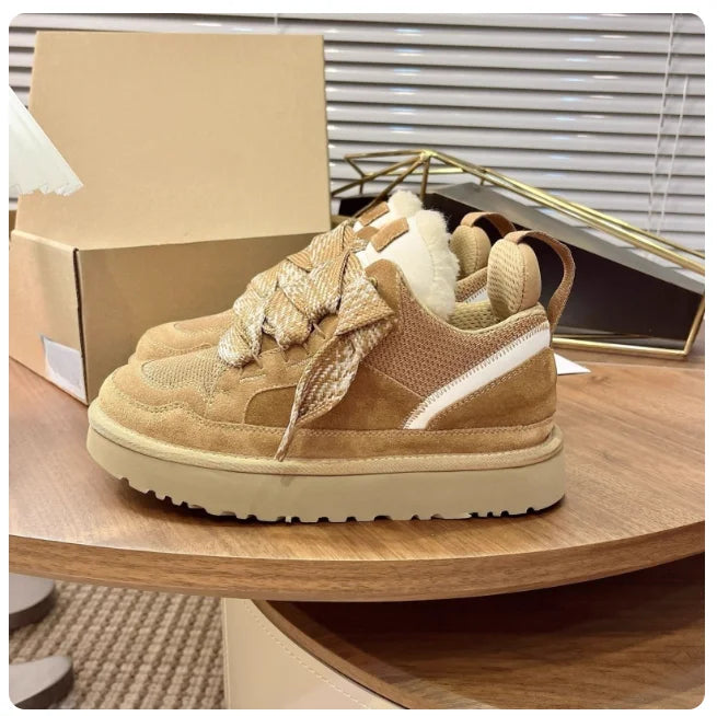 Fuzzy Lined Snow Sneakers Women