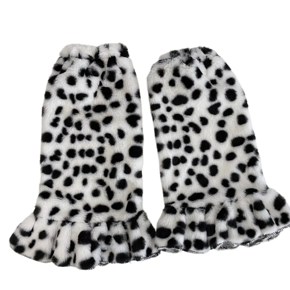 Leopard Print Winter Leg Warmers