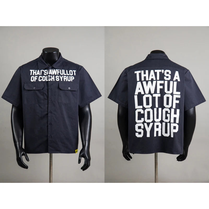 Cough Syrup Short-Sleeve Button up