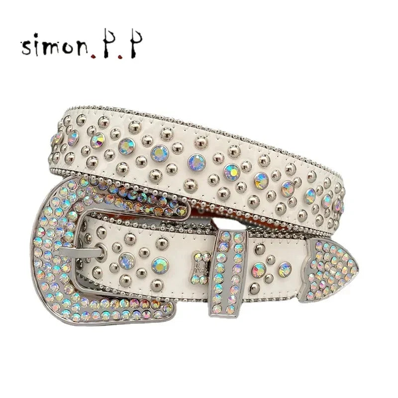 Punk Dark Western Rhinestones Belts