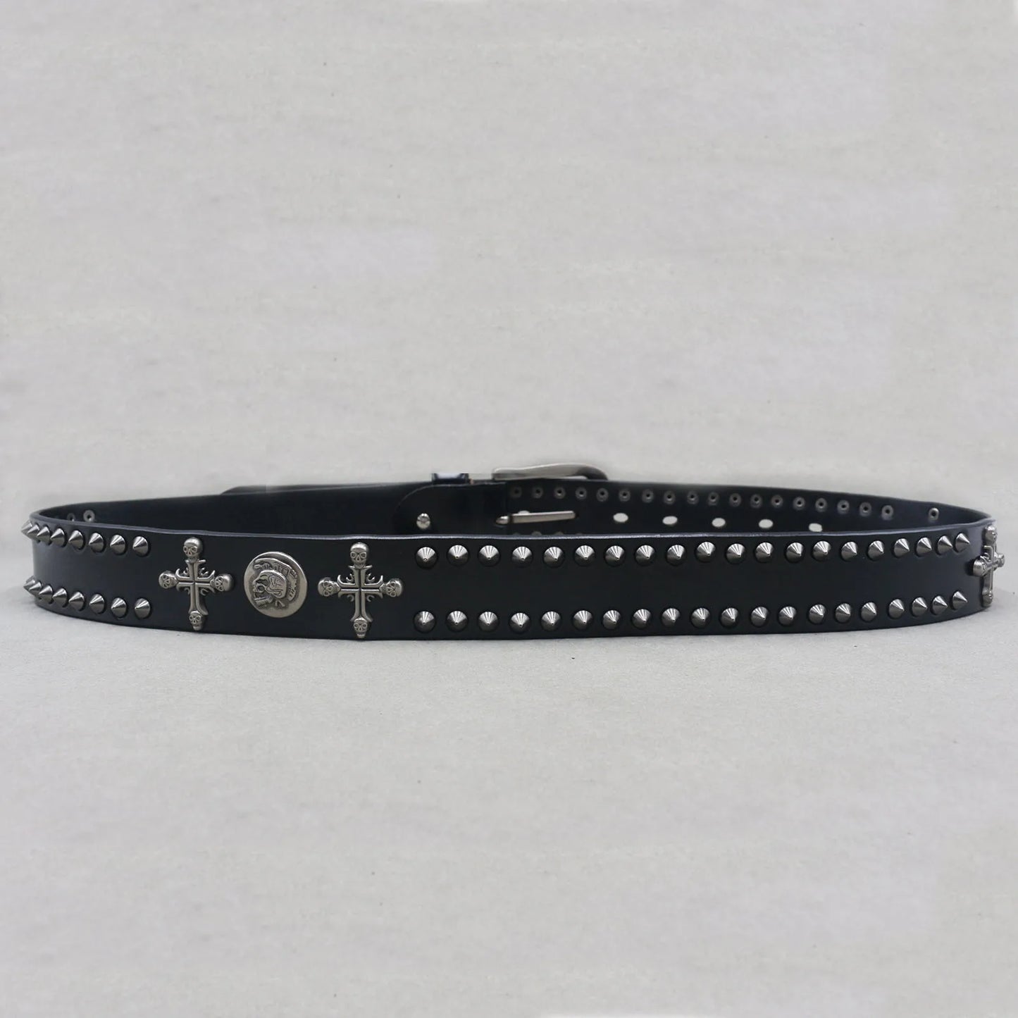 Metal Rivet Leather Belt