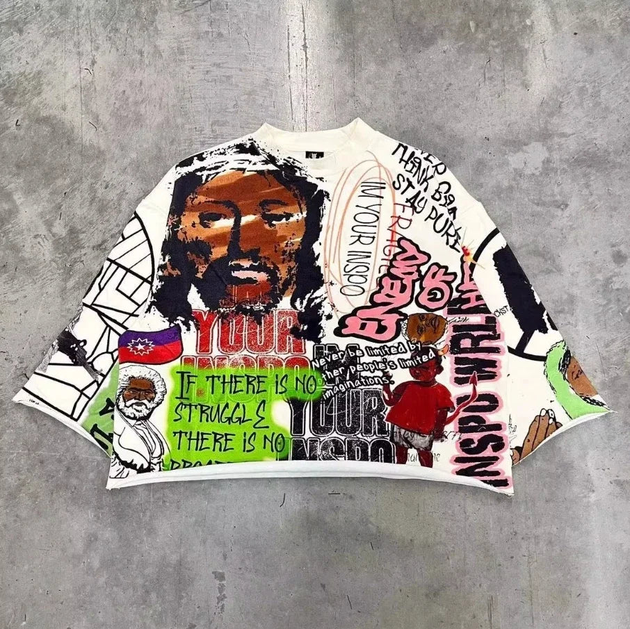 Cropped Y2k Designed T-shirt