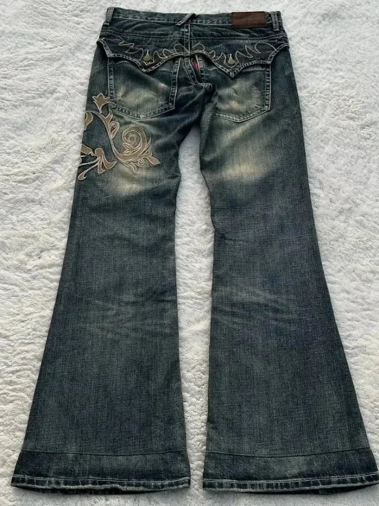 Denim Flared Y2k Jeans