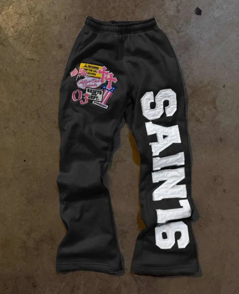 Loose Wide Leg Designed Sweatpants