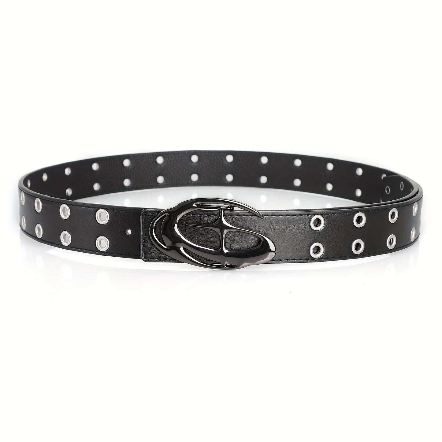 Gothic Buckle Leather Belt