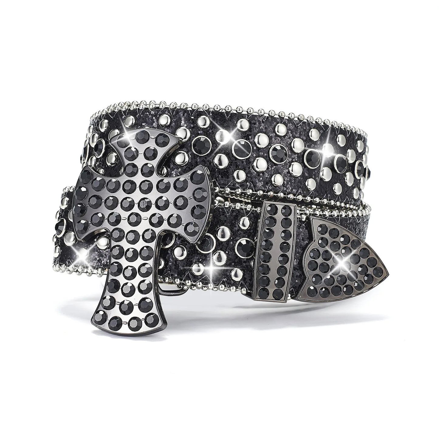 New Luxury Unisex Rhinestone Cross Belt