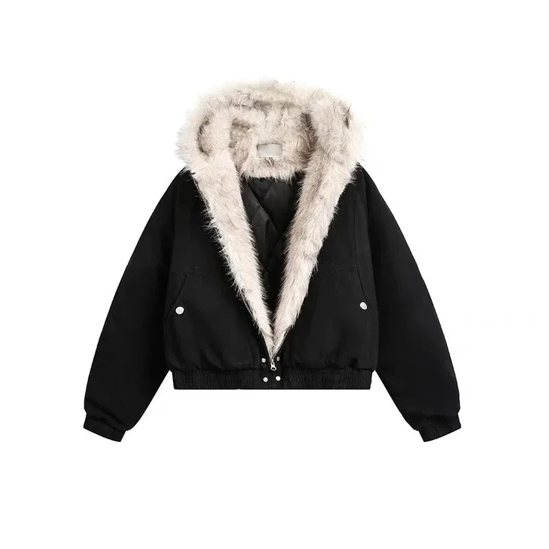 Wool Interior Faux Fur Winter Jacket