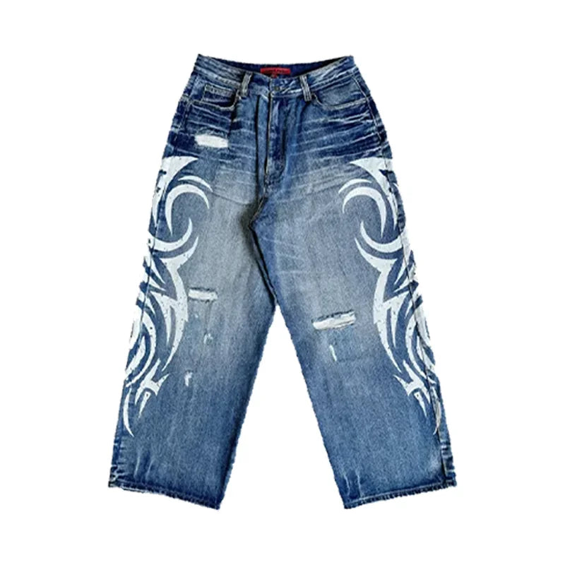 Baggy Side Design Jeans