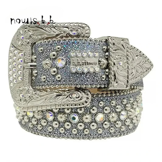 Punk Dark Western Rhinestones Belts