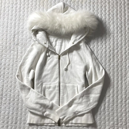 Fox Fur Hooded Sweater